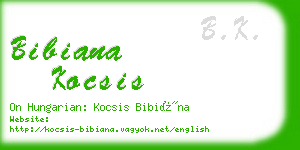 bibiana kocsis business card